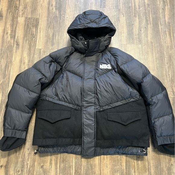 Nike Other - NIKE X SACAI NRG NikeLab Men’s Parka Jacket Black Down Pockets Snow Ski L CT3269